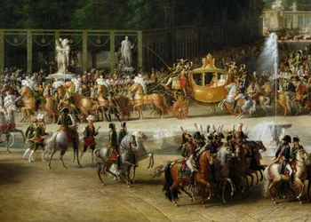 The Entry of Napoleon and Marie-Louise into the Tuileries Gardens on the Day of their Wedding, 2nd April 1810 (detail)
